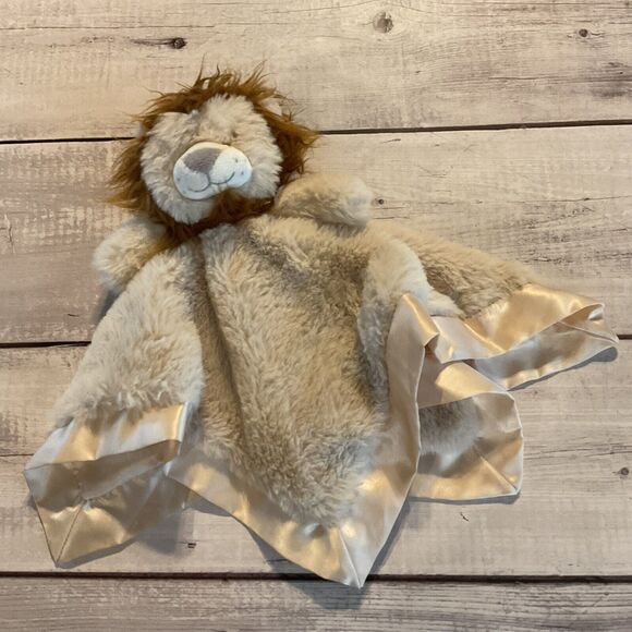 Cloud Island Lion Lovey Plush Tan Beige Baby‎ Security Blanket Satin Back Target - Picture 1 of 12